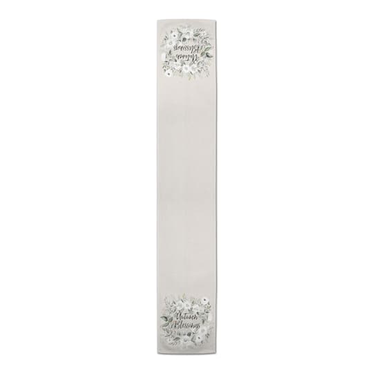 90" Wreath Blessings Table Runner